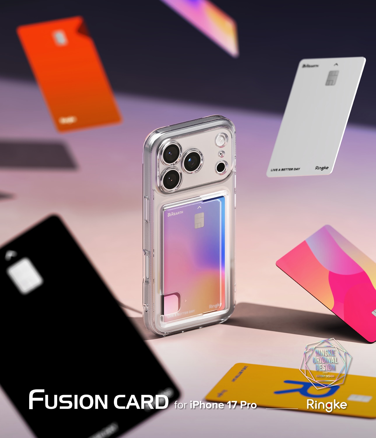 Coque Fusion Card iPhone 17 Pro Max, Transparent