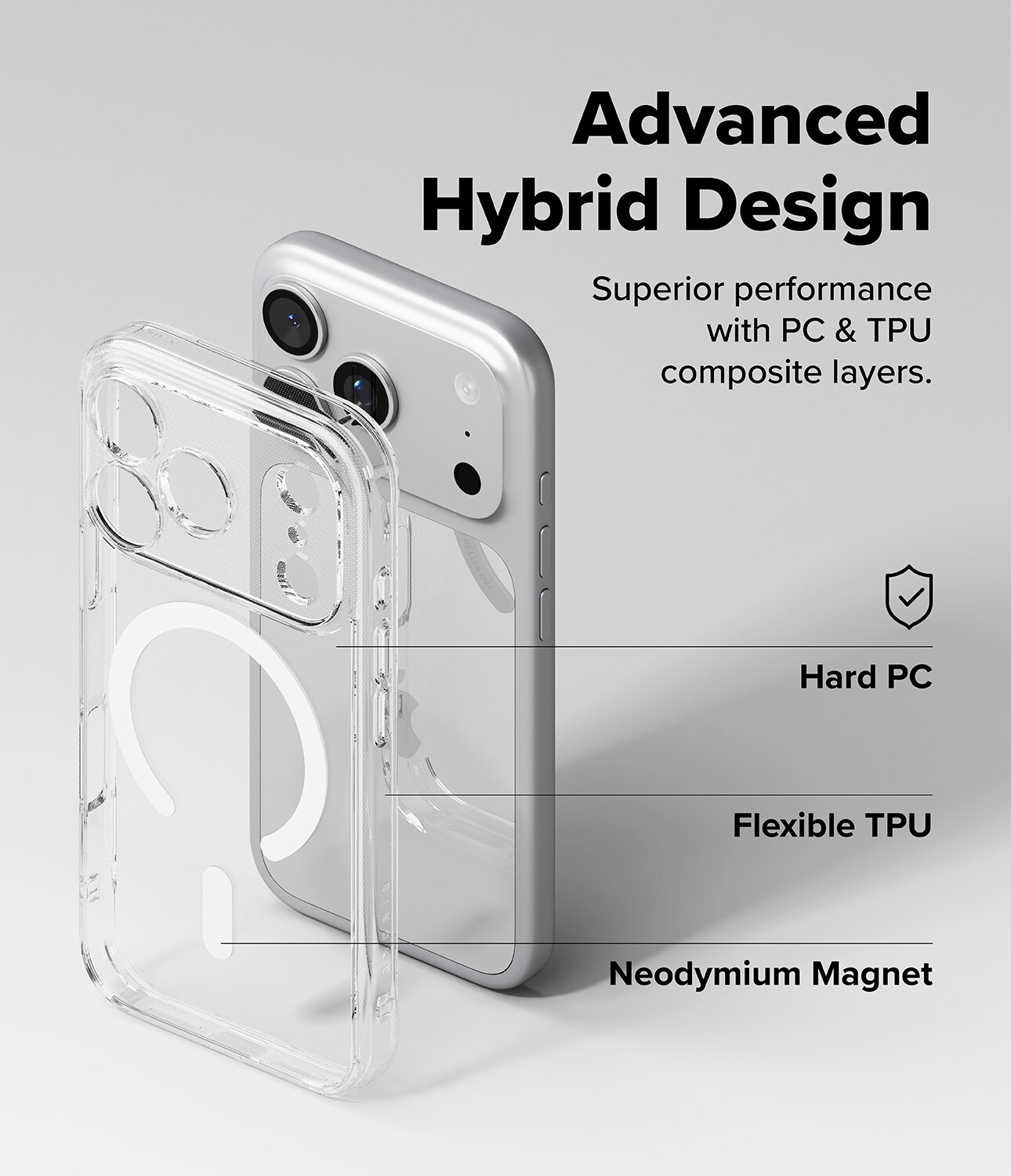 Coque Fusion Magnetic iPhone 17 Pro Max Transparent