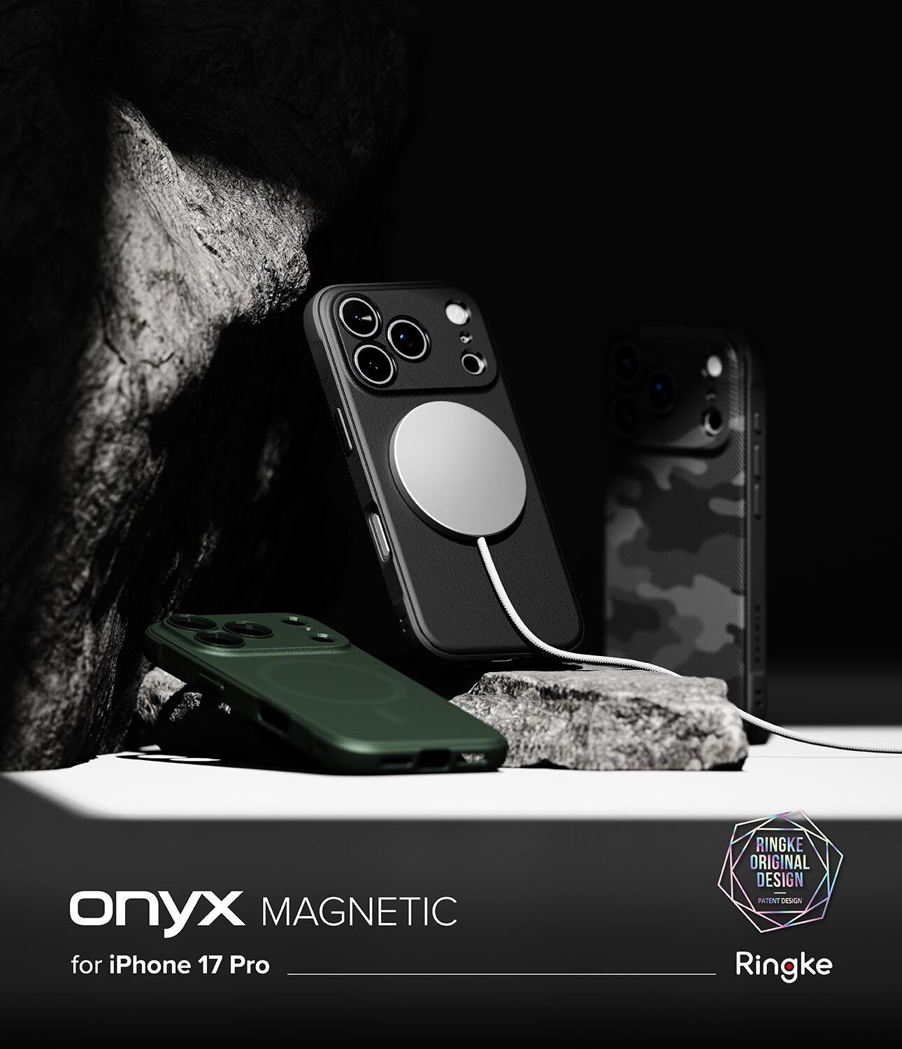 Coque Onyx Magnetic iPhone 17 Pro, Black