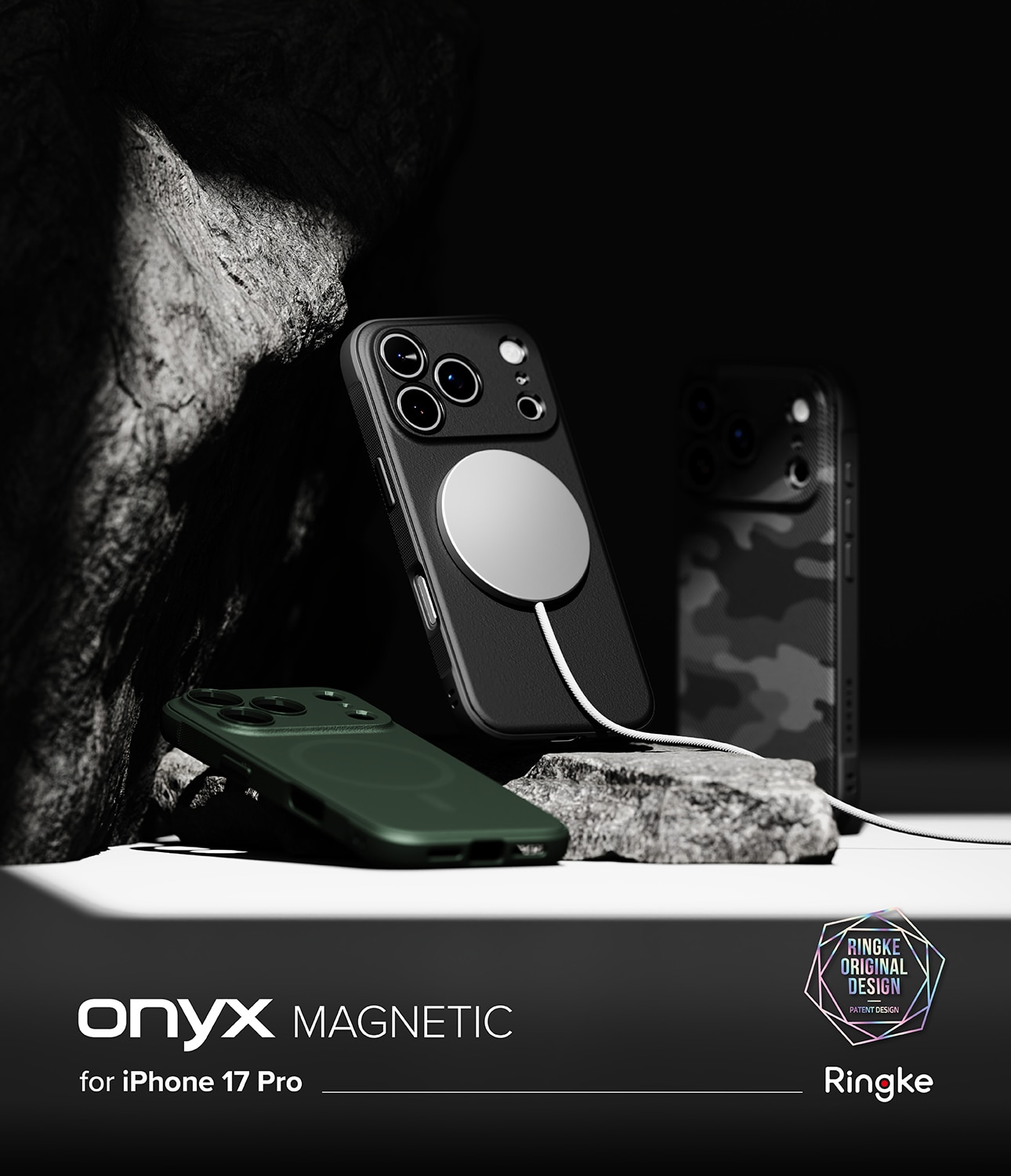 Coque Onyx Magnetic iPhone 17 Pro, Dark Green