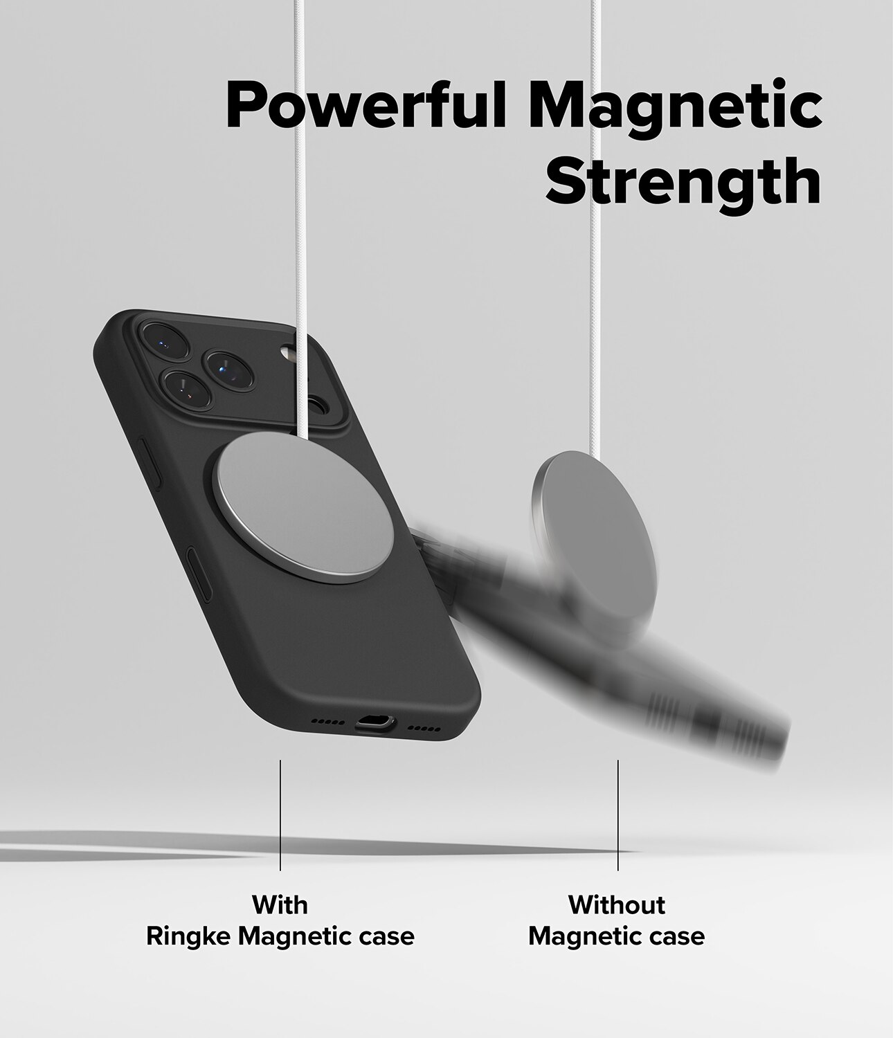 Silicone Magnetic Coque iPhone 17 Pro Black