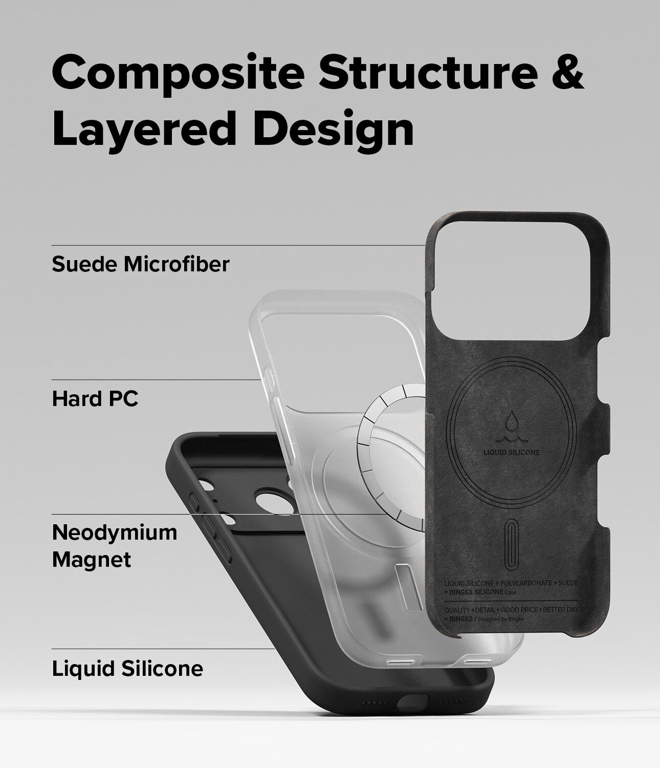Silicone Magnetic Coque iPhone 17 Pro Black