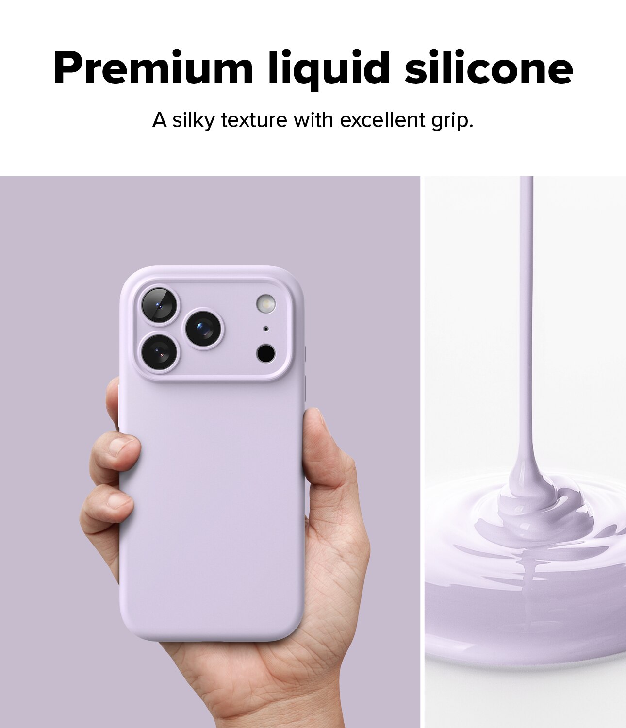 Silicone Magnetic Coque iPhone 17 Pro Light Purple
