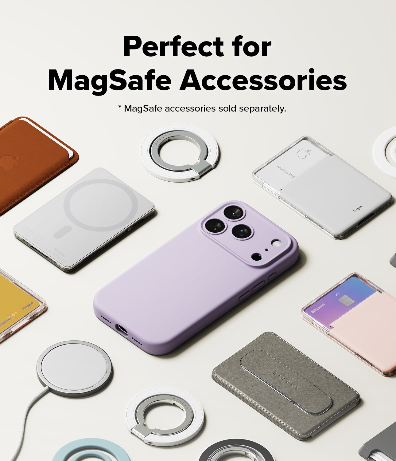 Silicone Magnetic Coque iPhone 17 Pro Light Purple