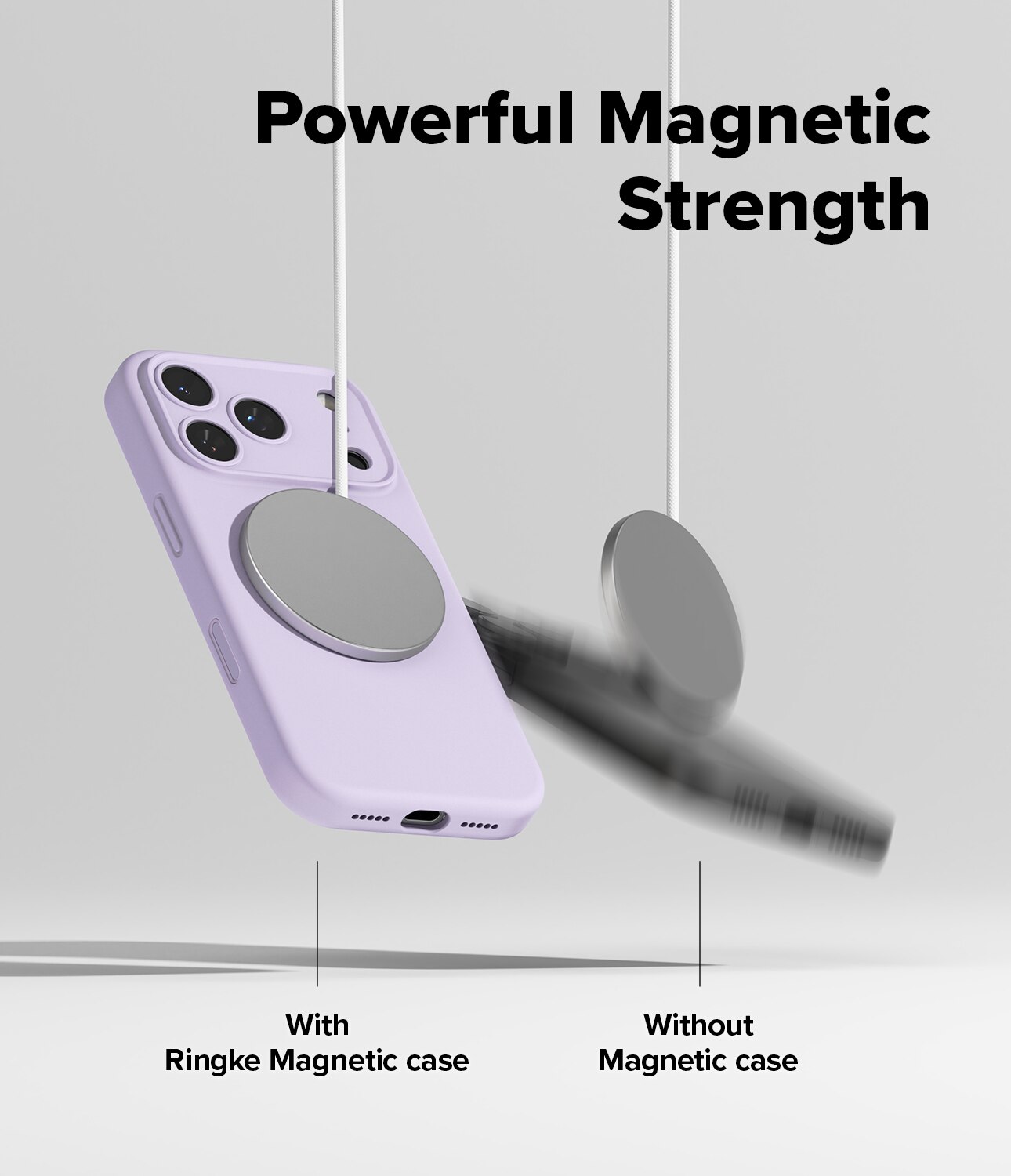 Silicone Magnetic Coque iPhone 17 Pro Light Purple