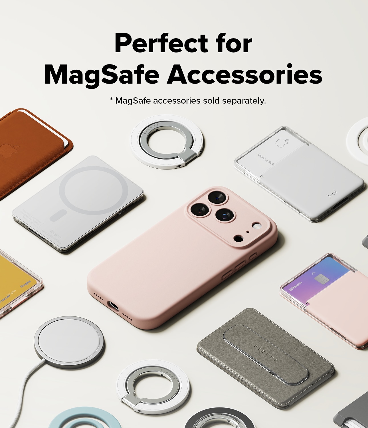 Silicone Magnetic Coque iPhone 17 Pro Pink Sand