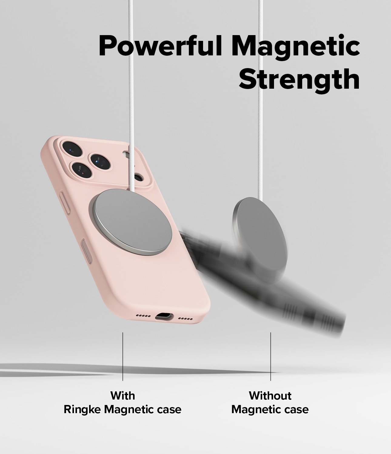 Silicone Magnetic Coque iPhone 17 Pro Pink Sand