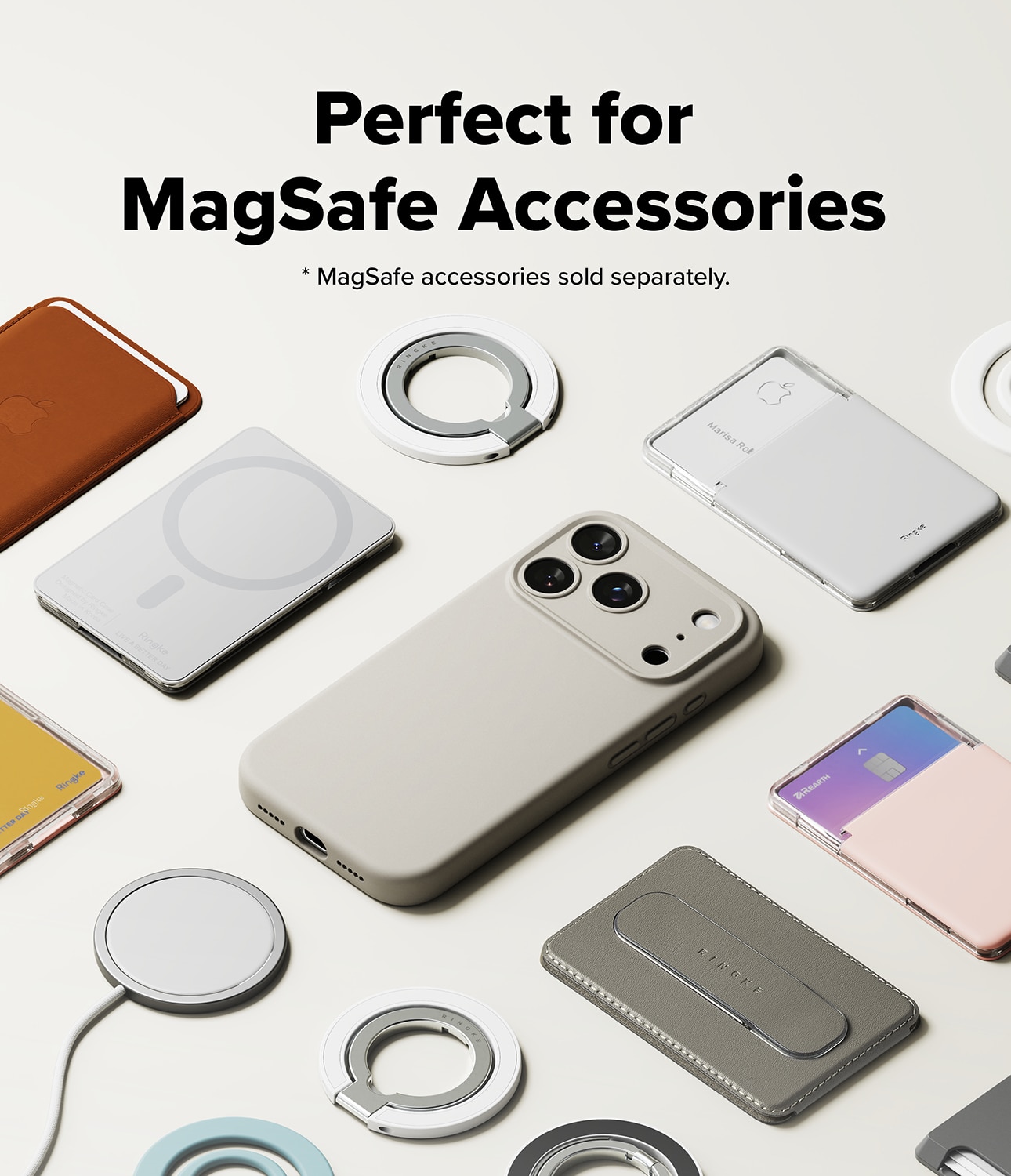 Silicone Magnetic Coque iPhone 17 Pro Stone