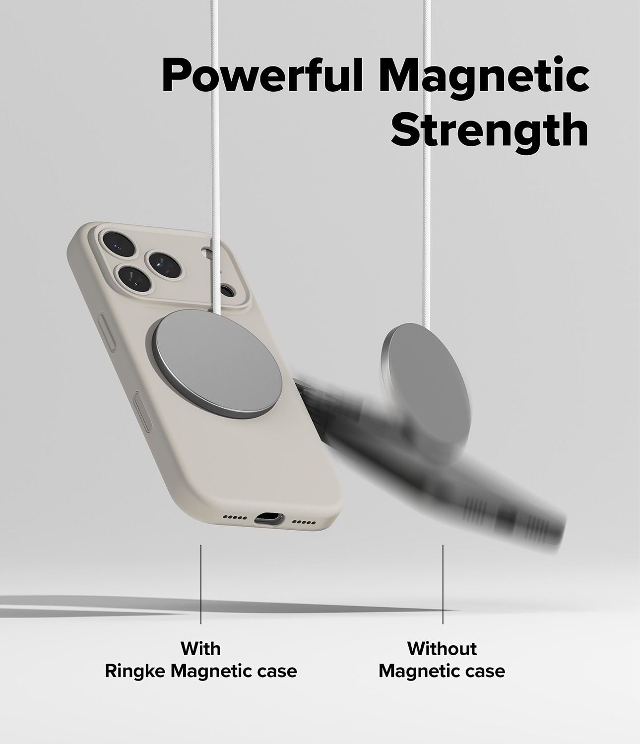 Silicone Magnetic Coque iPhone 17 Pro Stone