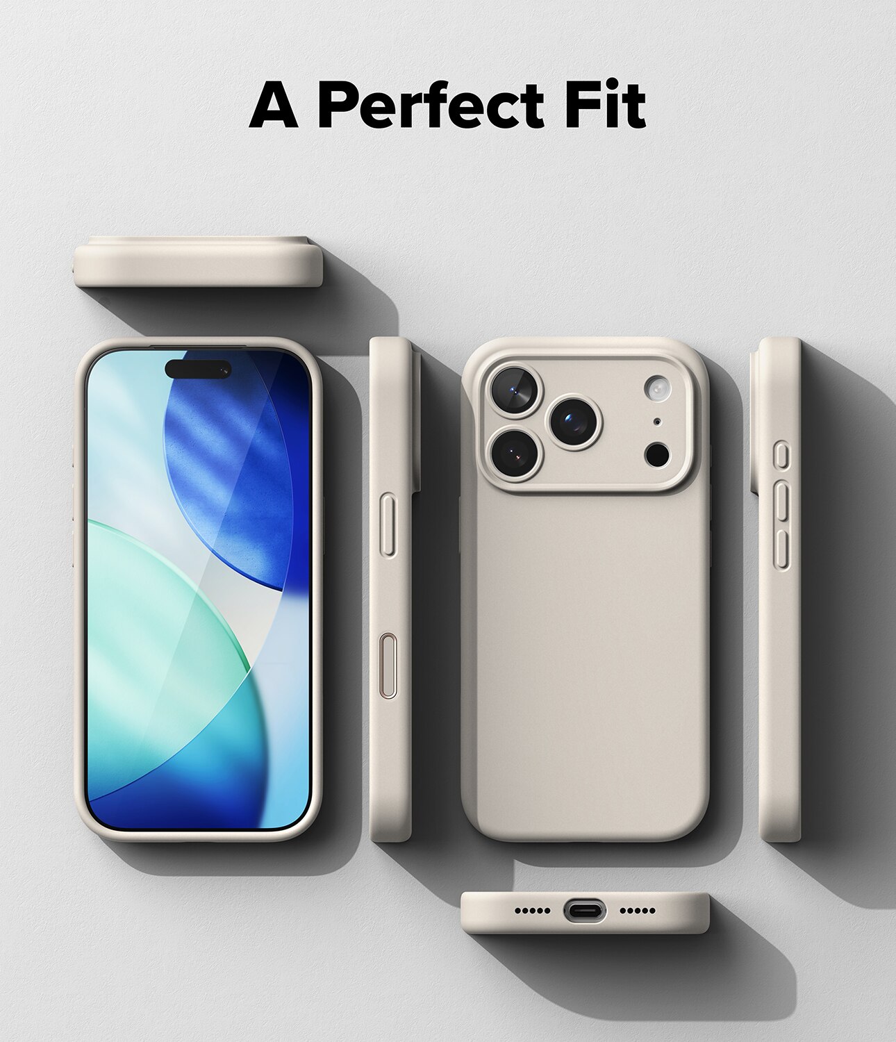 Silicone Magnetic Coque iPhone 17 Pro Stone