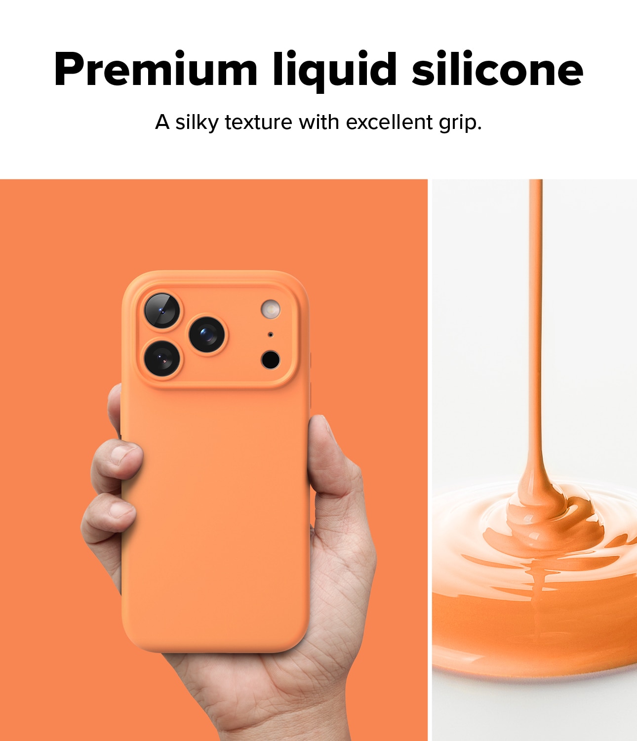 Silicone Magnetic Coque iPhone 17 Pro Tangerine