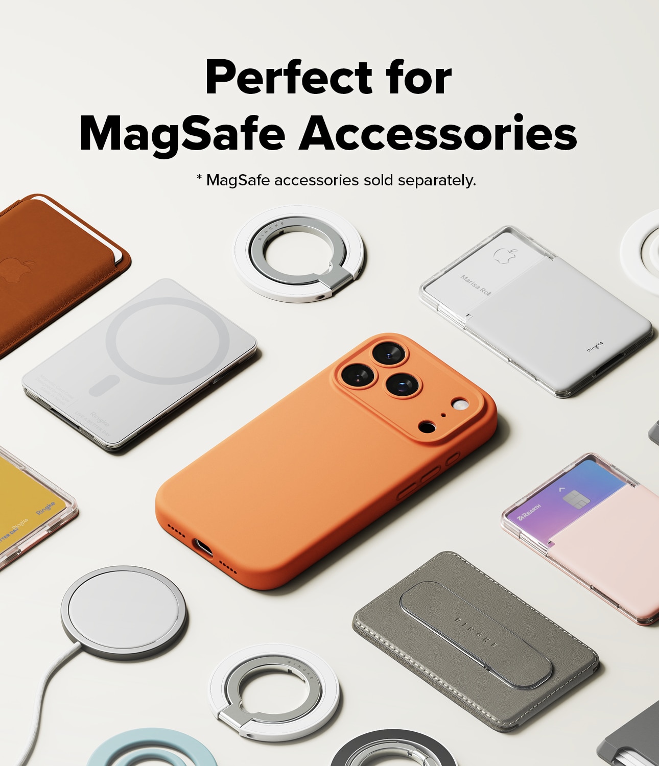 Silicone Magnetic Coque iPhone 17 Pro Tangerine