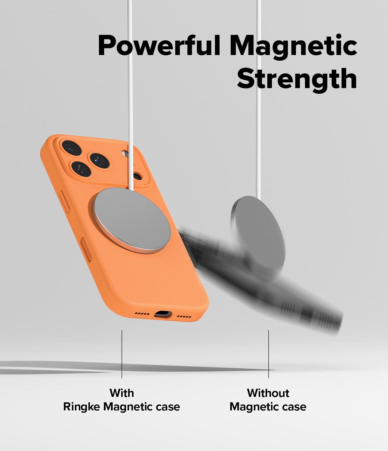 Silicone Magnetic Coque iPhone 17 Pro Tangerine