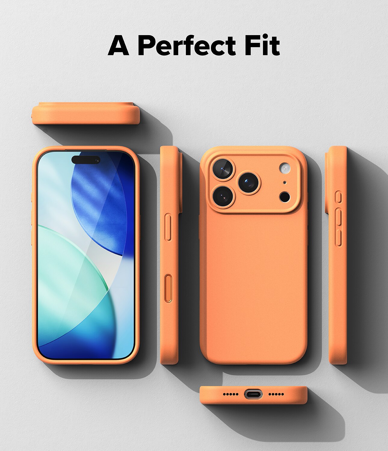 Silicone Magnetic Coque iPhone 17 Pro Tangerine