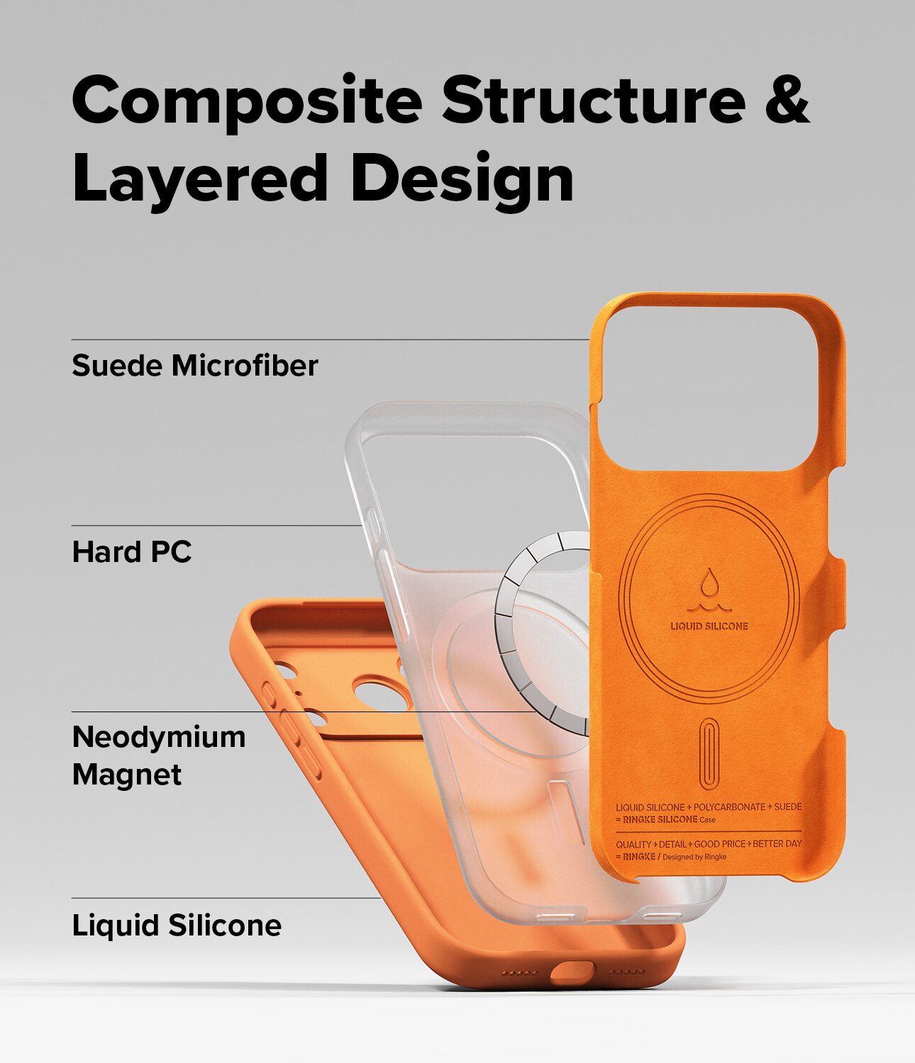 Silicone Magnetic Coque iPhone 17 Pro Tangerine