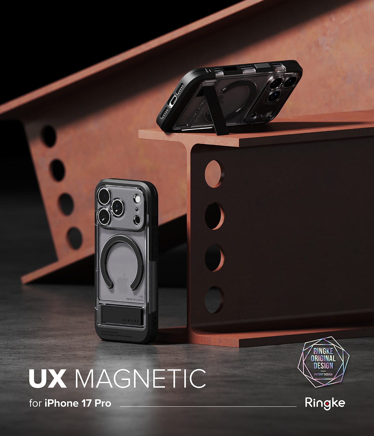 Coque UX Magnetic iPhone 17 Pro, Smoke Black