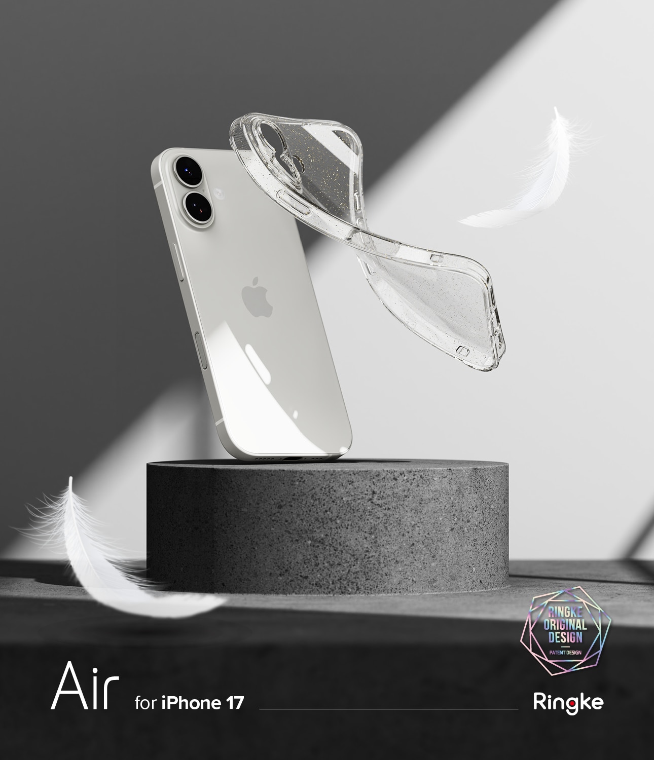 Coque Air iPhone 17 Glitter Clear