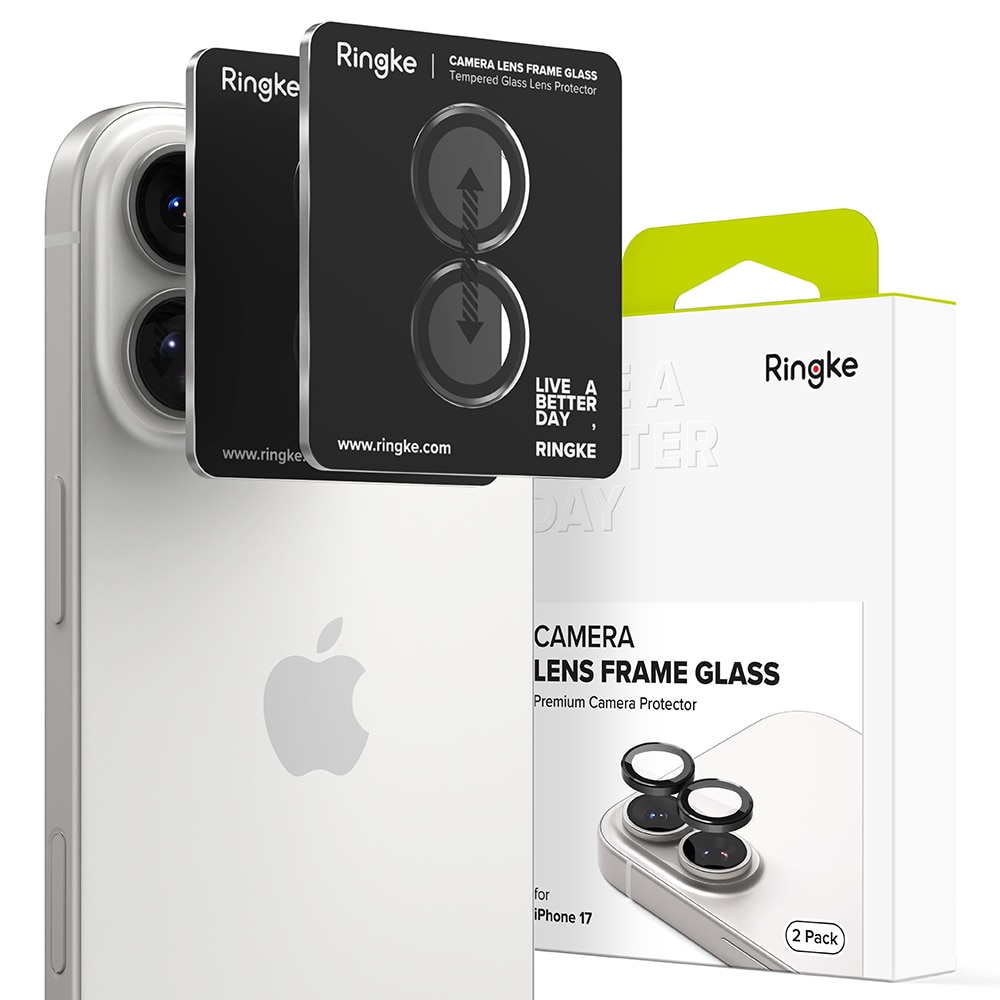 Camera Lens Frame Glass (2 pièces) iPhone 17 Black