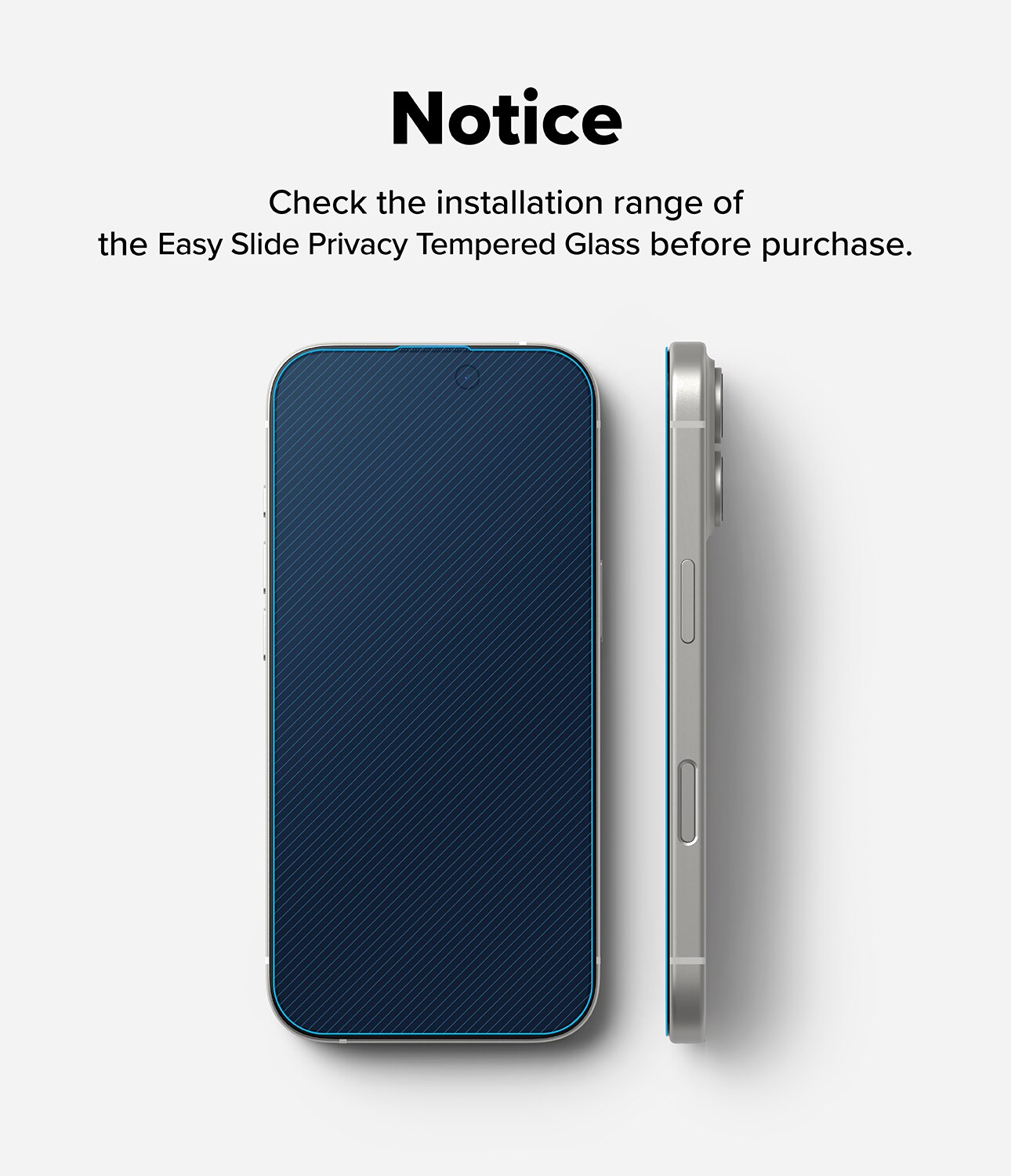Easy Slide Privacy Glass (2 pièces) iPhone 17