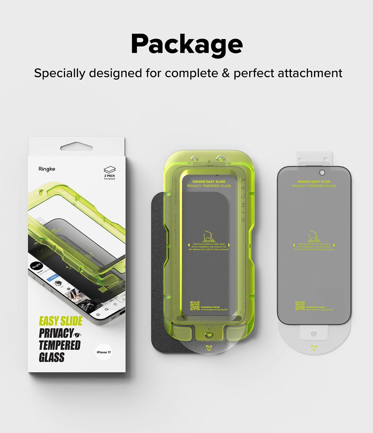 Easy Slide Privacy Glass (2 pièces) iPhone 17