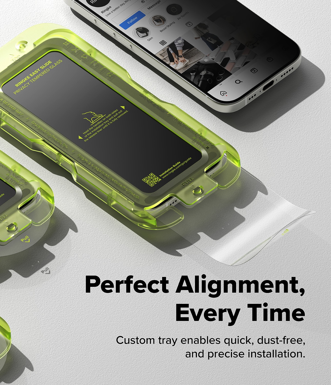 Easy Slide Privacy Glass (2 pièces) iPhone 17