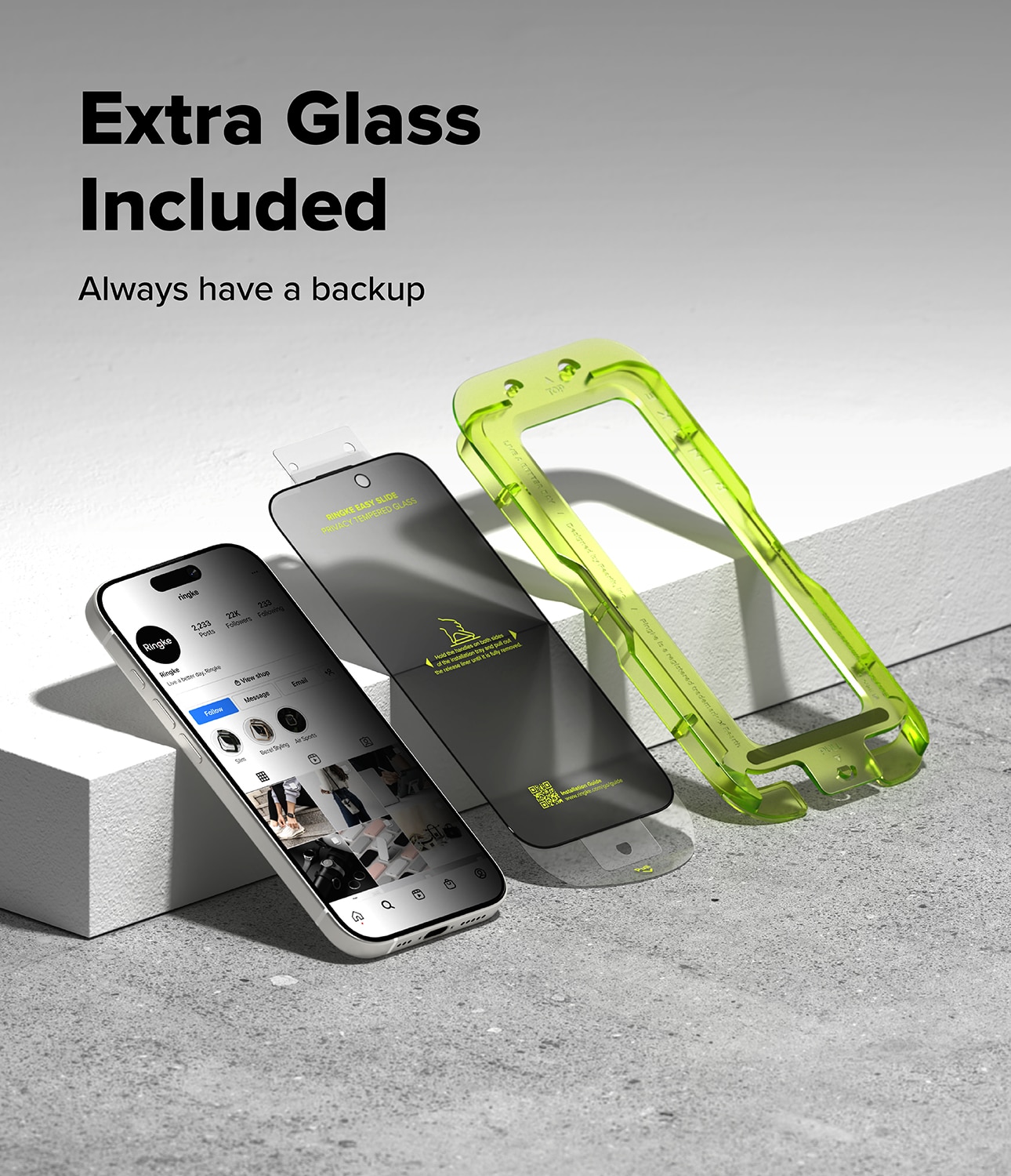 Easy Slide Privacy Glass (2 pièces) iPhone 17