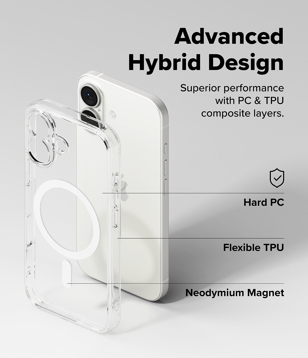 Coque Fusion Magnetic iPhone 17 Transparent