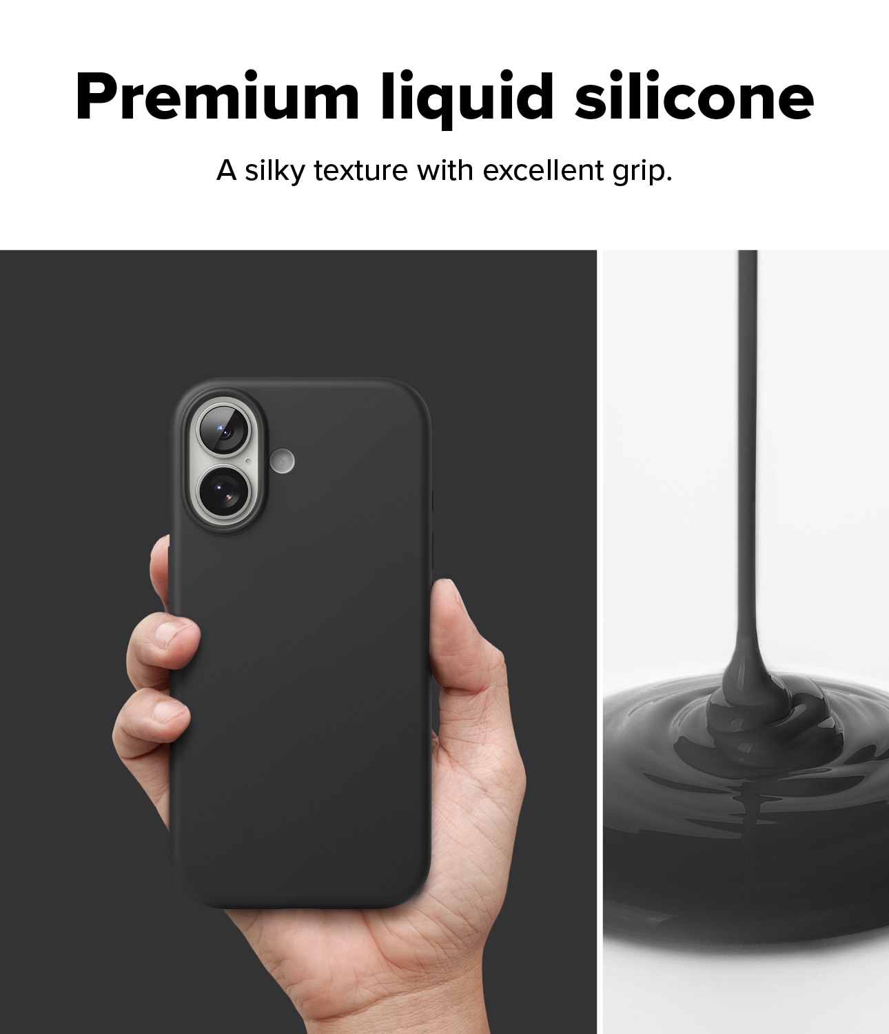 Silicone Magnetic Coque iPhone 17 Black