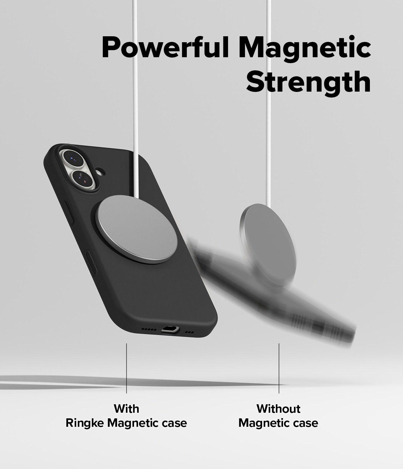 Silicone Magnetic Coque iPhone 17 Black