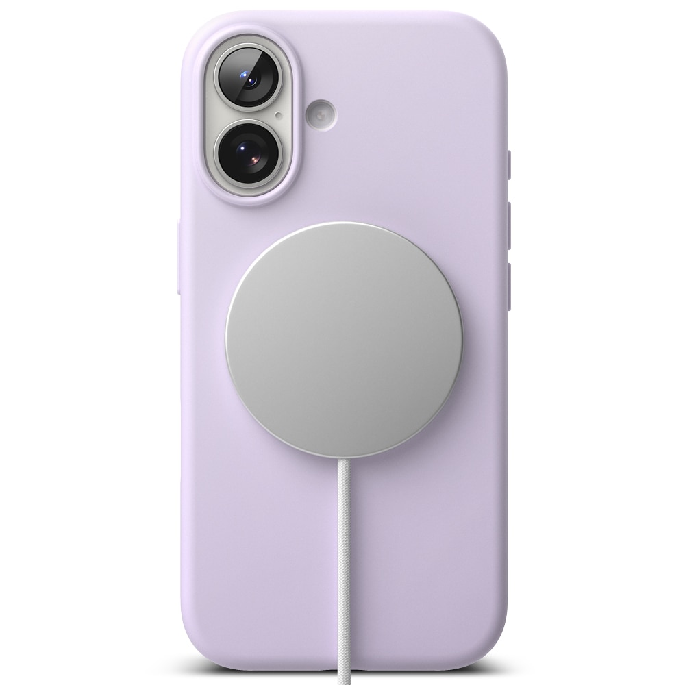 Silicone Magnetic Coque iPhone 17 Light Purple