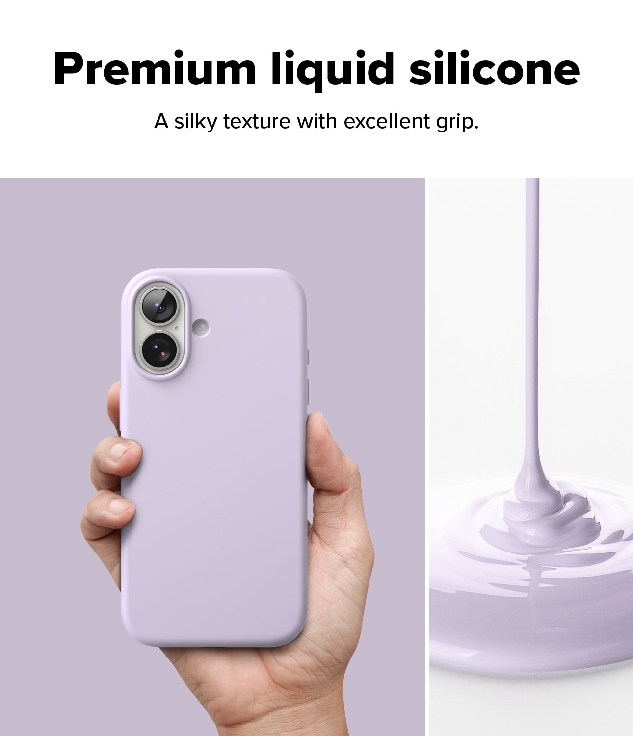 Silicone Magnetic Coque iPhone 17 Light Purple