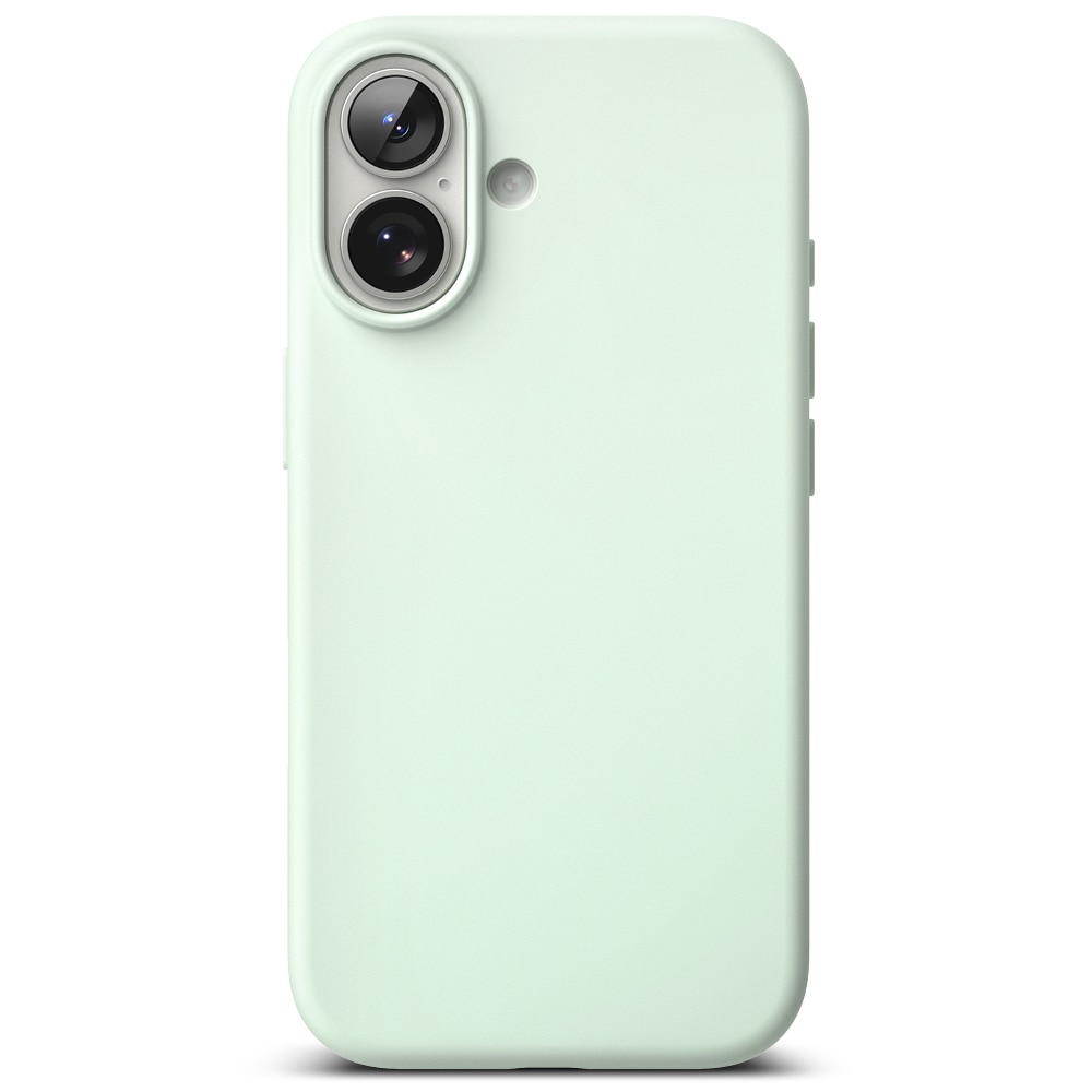 Silicone Magnetic Coque iPhone 17 Soft Mint