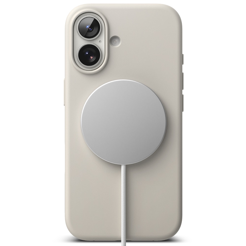 Silicone Magnetic Coque iPhone 17 Stone