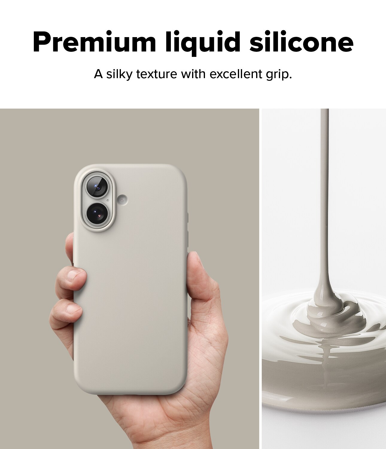 Silicone Magnetic Coque iPhone 17 Stone
