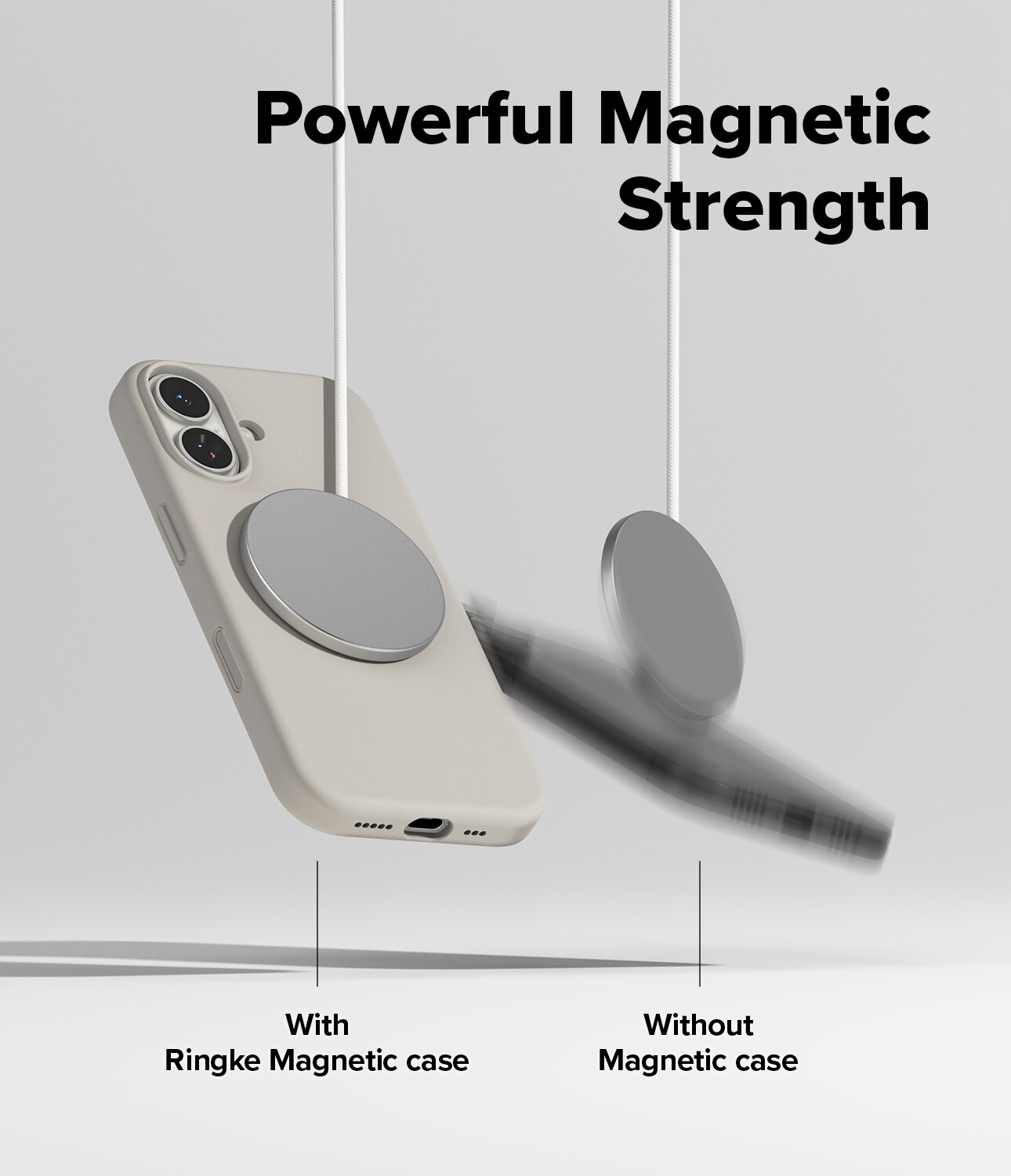 Silicone Magnetic Coque iPhone 17 Stone