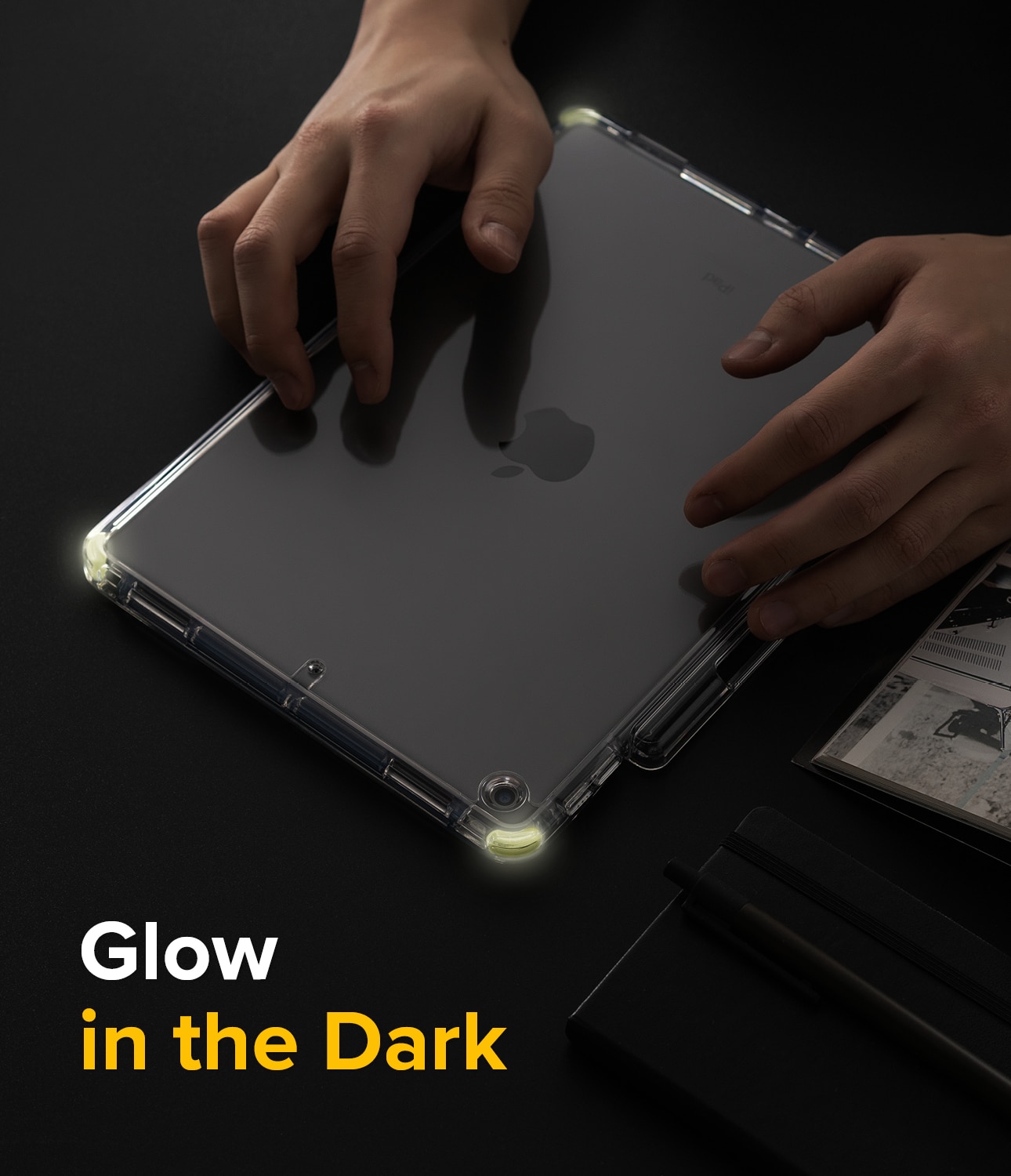 Coque Fusion Plus iPad 10.2 9th Gen (2021), White/Lime Glow