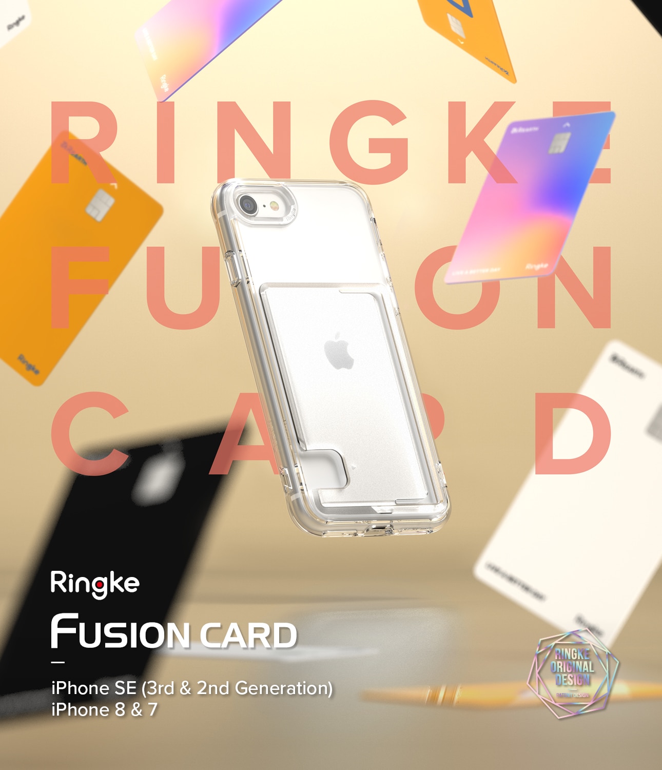 Coque Fusion Card iPhone SE 2020, transparent