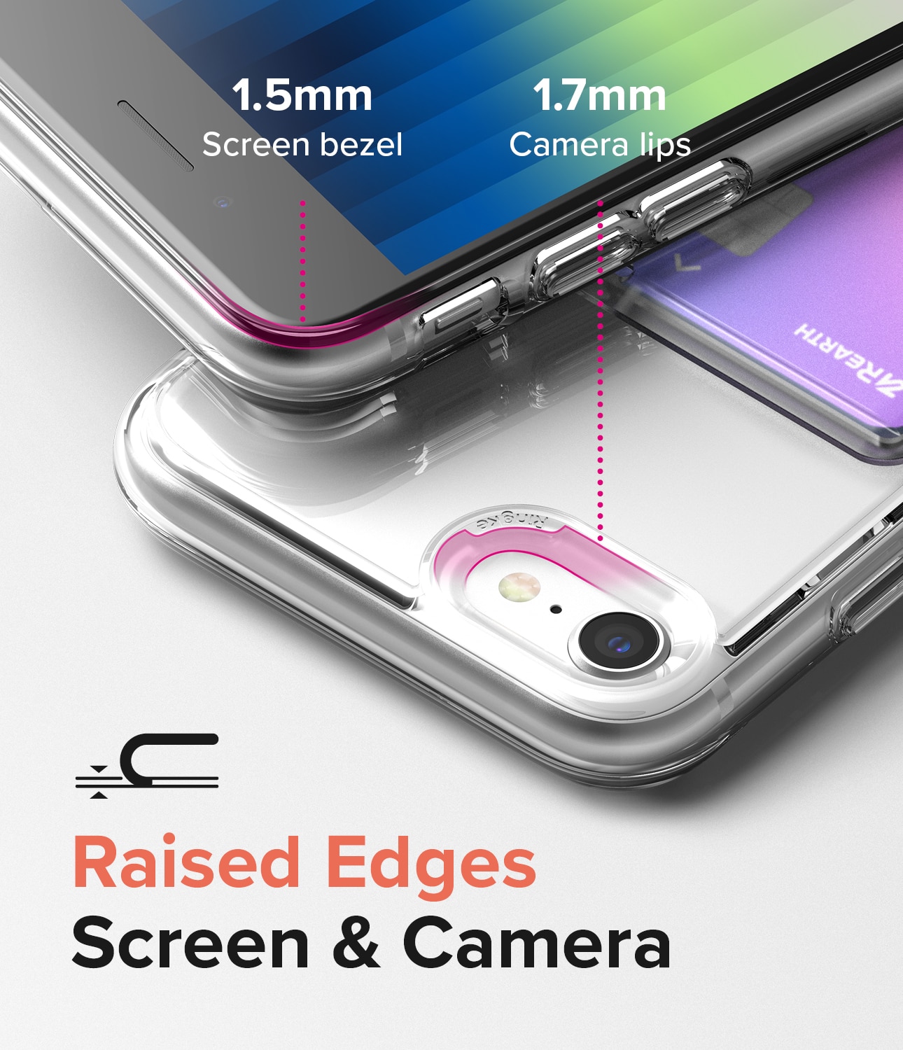 Coque Fusion Card iPhone SE 2020, transparent