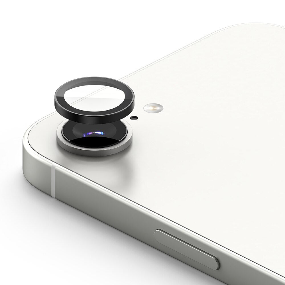Camera Lens Frame Glass (2 pièces) iPhone 16e Black