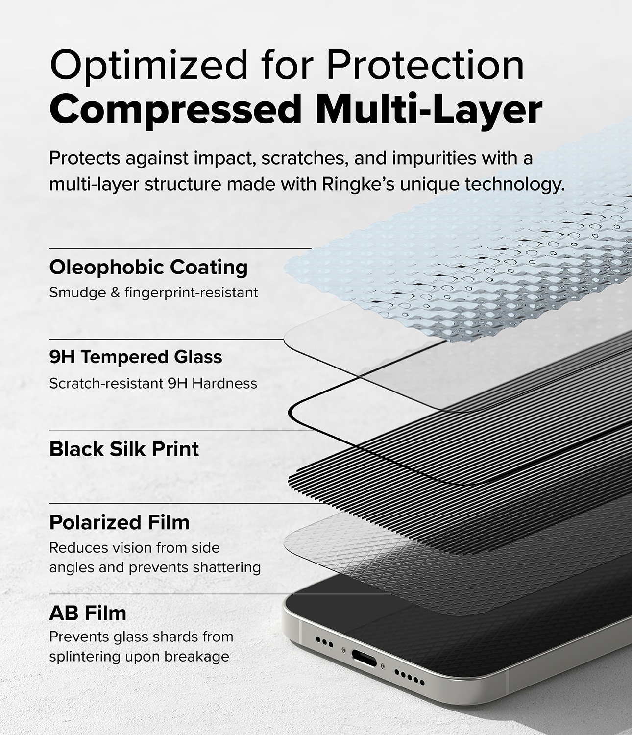 Easy Slide Privacy Glass (2 pièces) iPhone 16e