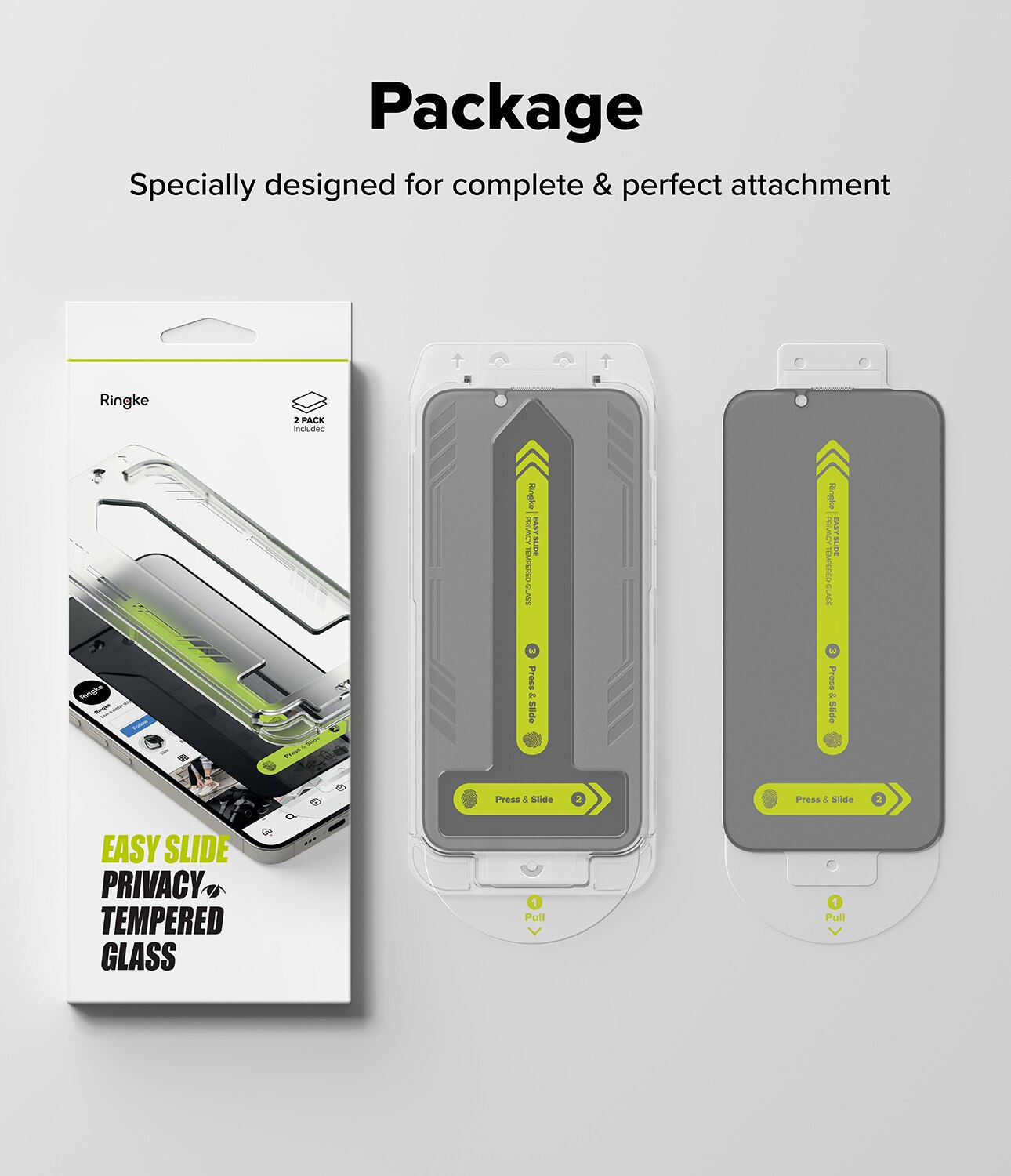 Easy Slide Privacy Glass (2 pièces) iPhone 16e
