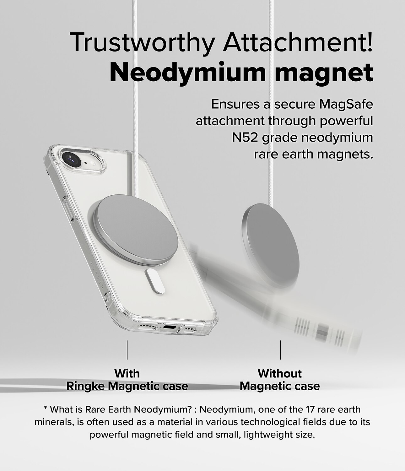Coque Fusion Magnetic iPhone 16e Transparent