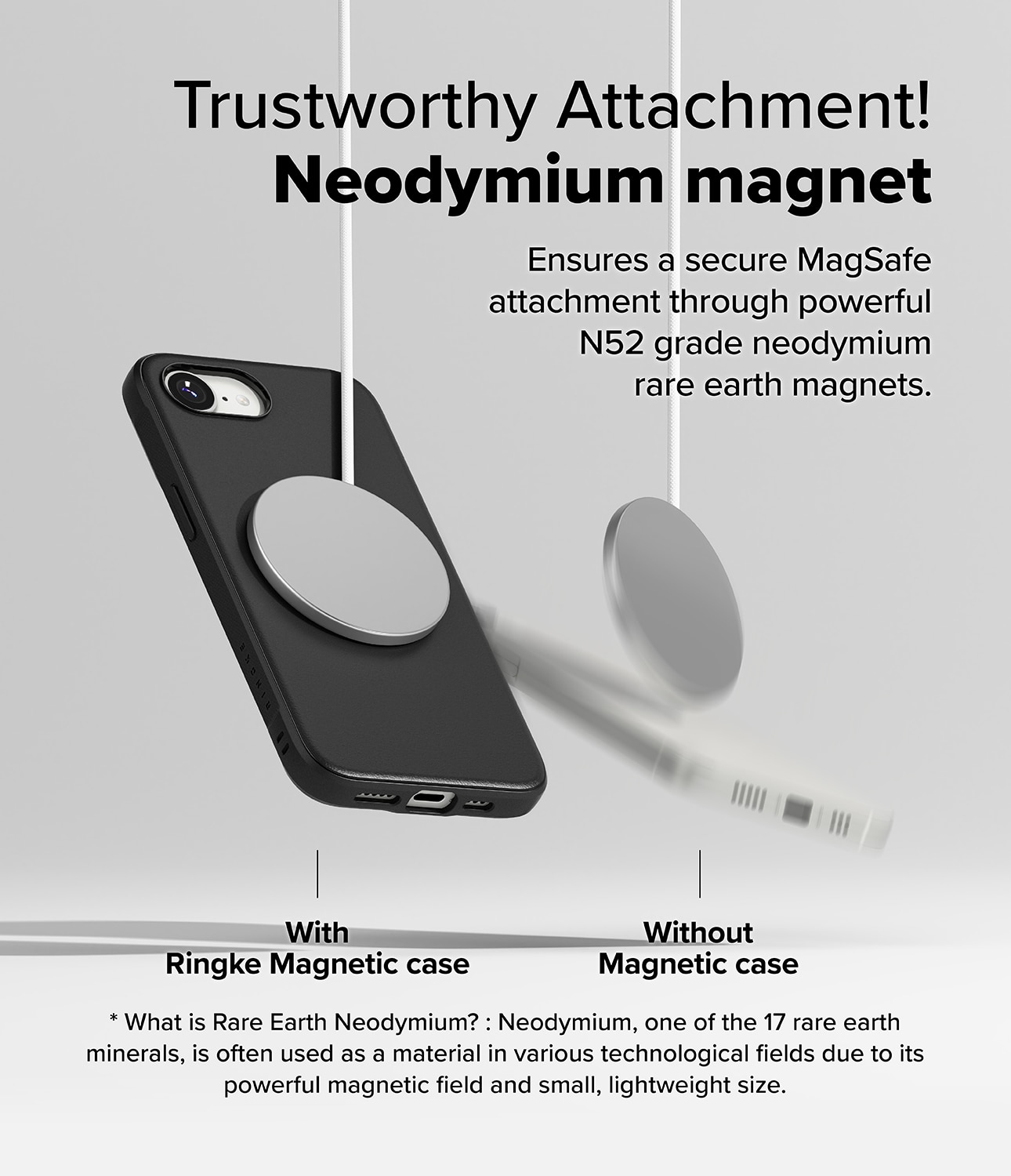 Coque Onyx Magnetic iPhone 16e, Black