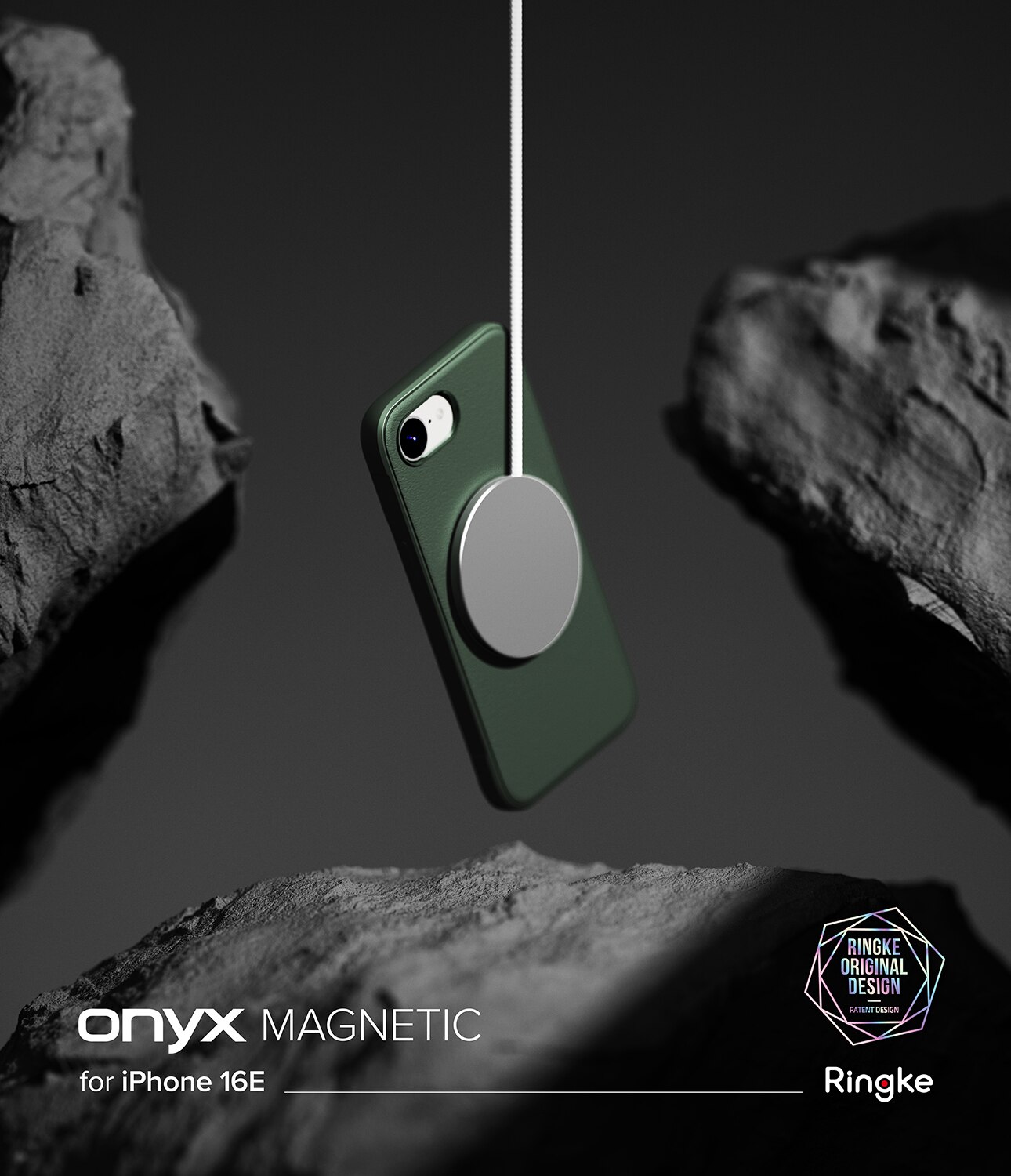 Coque Onyx Magnetic iPhone 16e, Dark Green