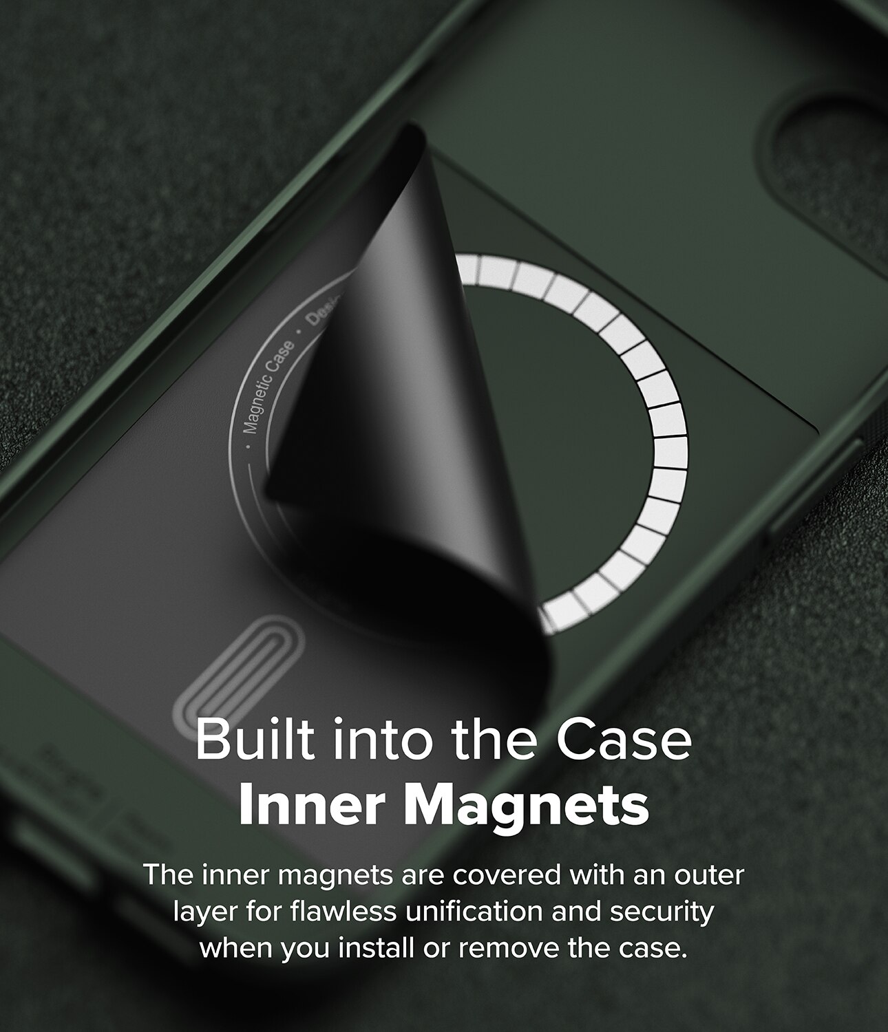 Coque Onyx Magnetic iPhone 16e, Dark Green