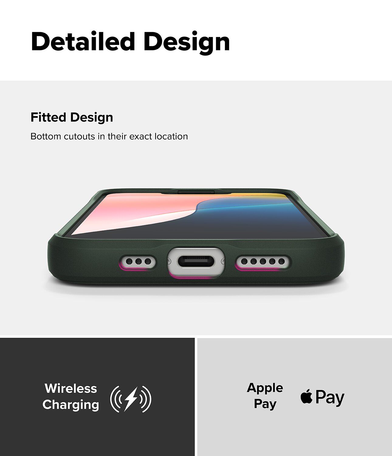 Coque Onyx Magnetic iPhone 16e, Dark Green