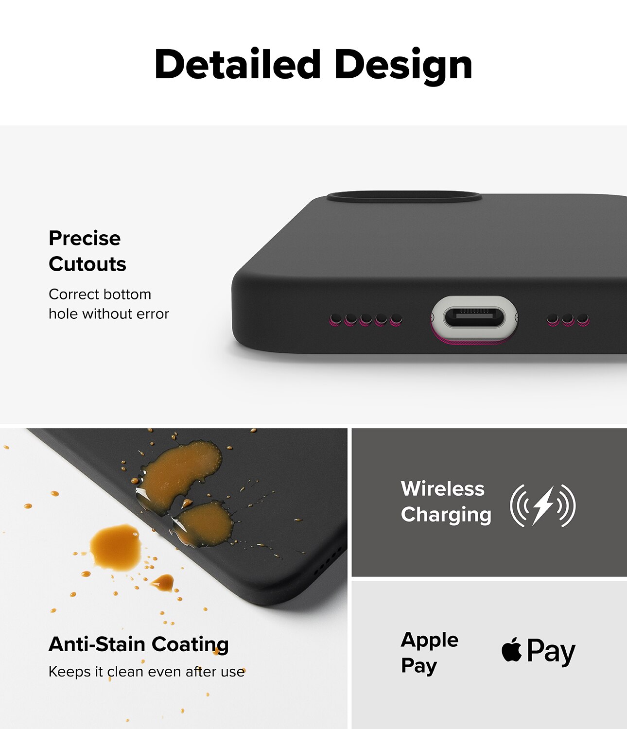 Silicone Magnetic Coque iPhone 16e Black