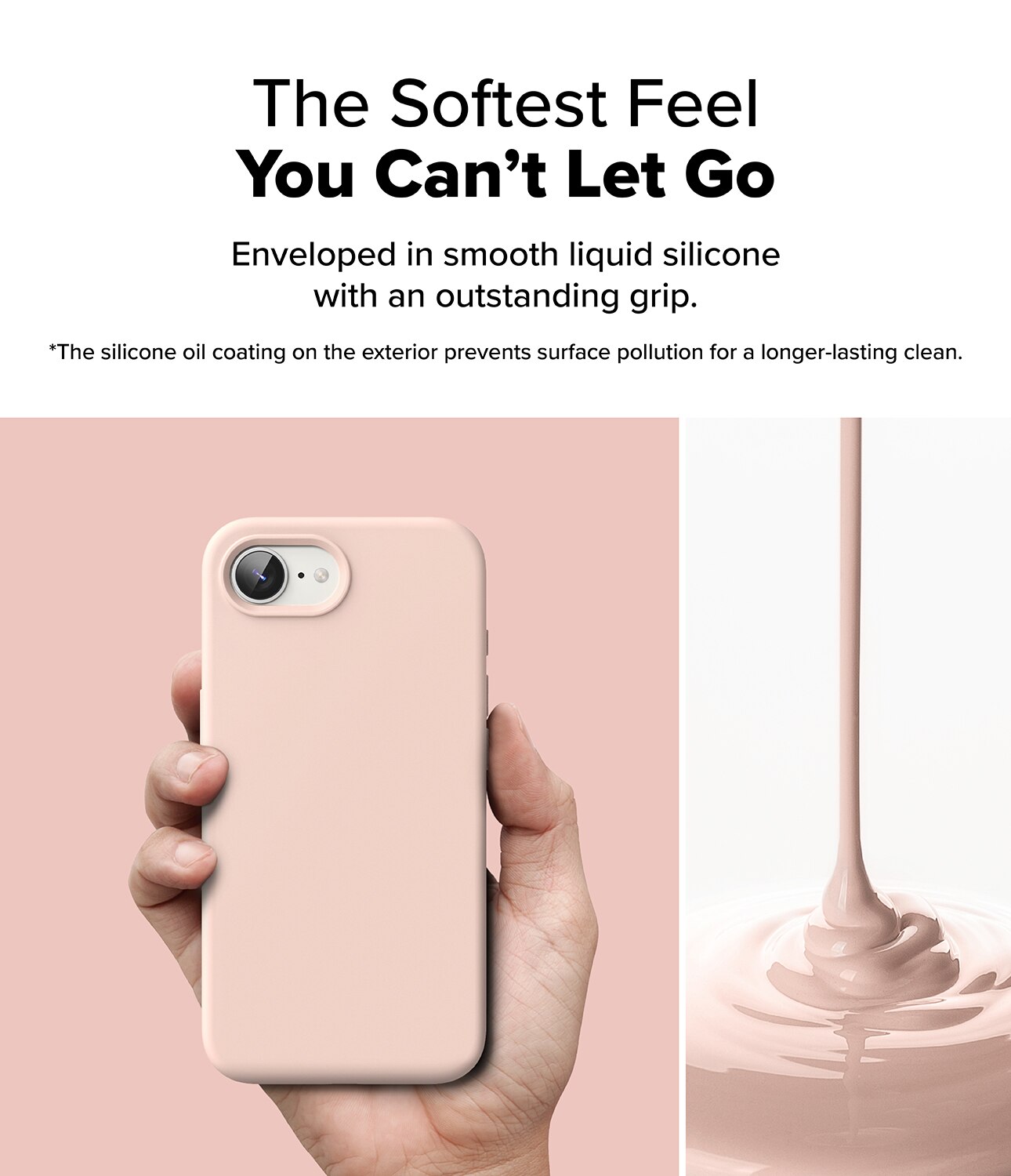 Silicone Magnetic Coque iPhone 16e Pink Sand
