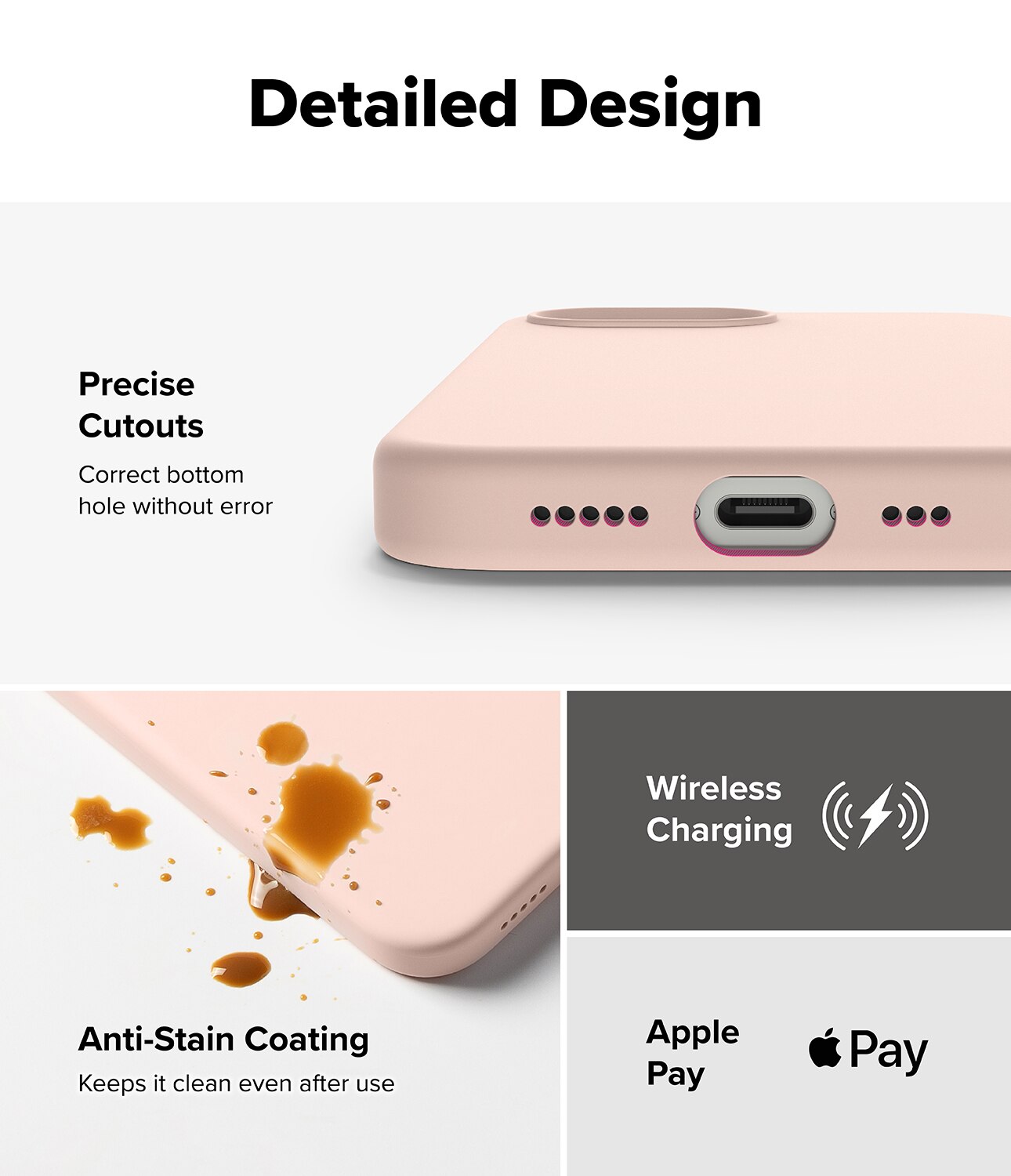 Silicone Magnetic Coque iPhone 16e Pink Sand