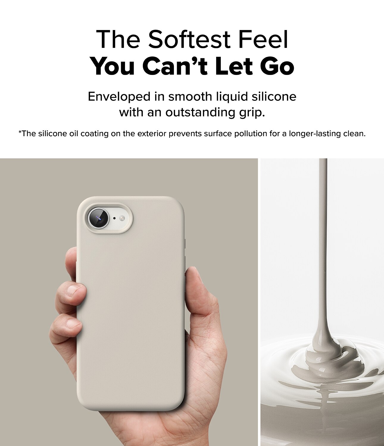 Silicone Magnetic Coque iPhone 16e Stone